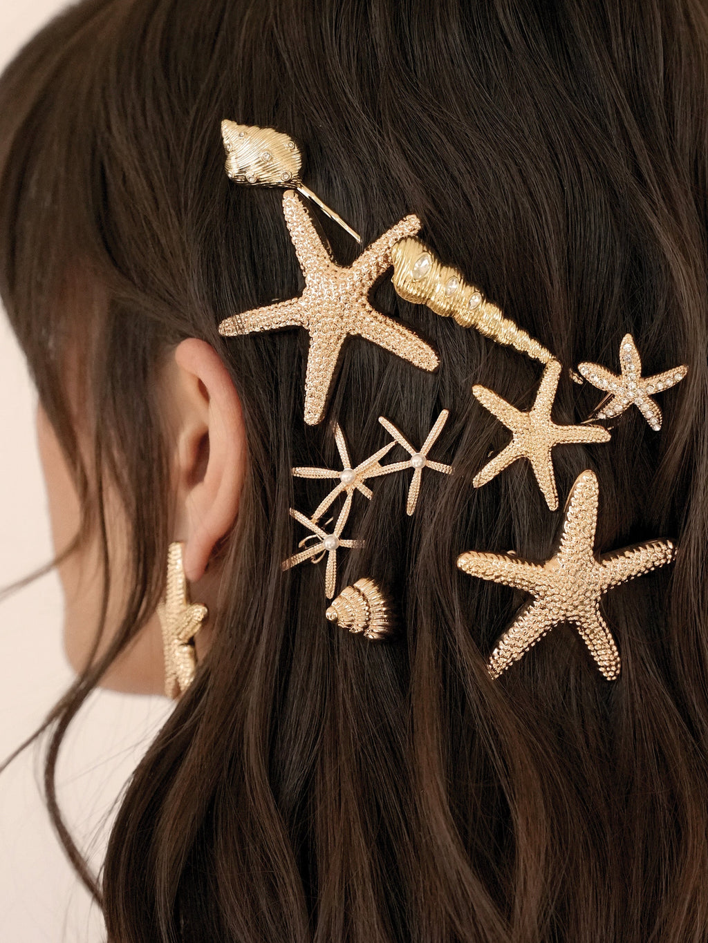 Capri Shell Barrette Set