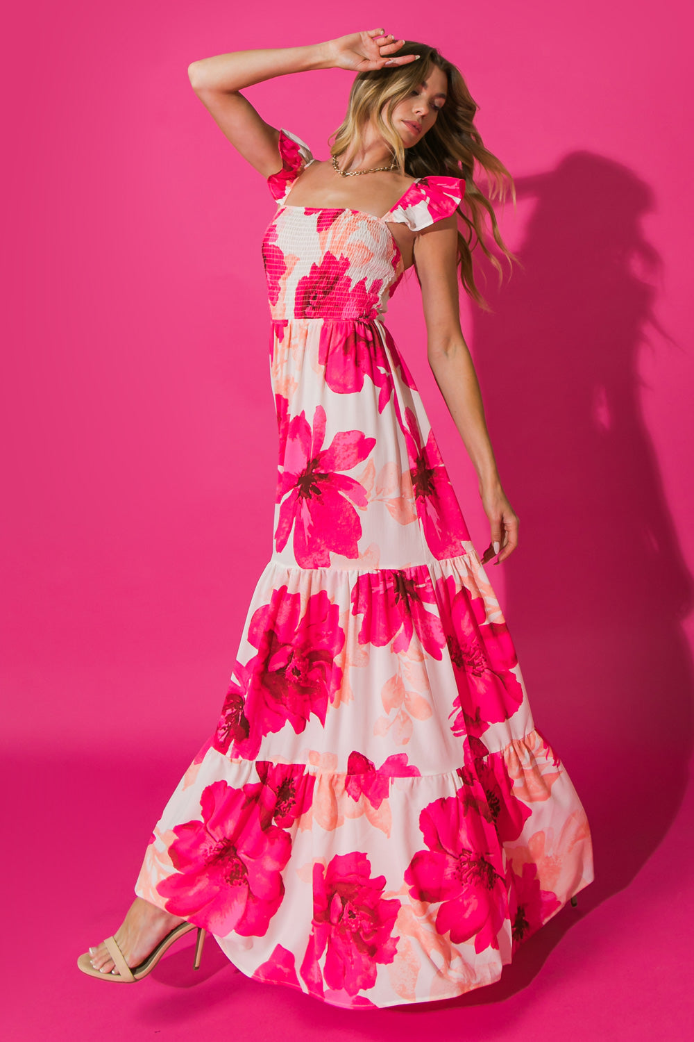FEEL LIKE MOVING - FLORAL MAXI DRESS